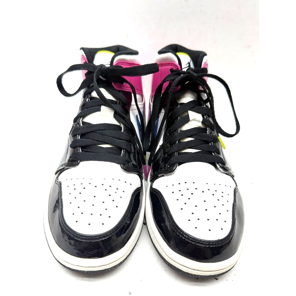 Air Jordan 1 SE Mid Cyber Active Fuchsia Shoes Size: 8 M / 9.5 W [CZ9834-100] - Picture 9 of 12